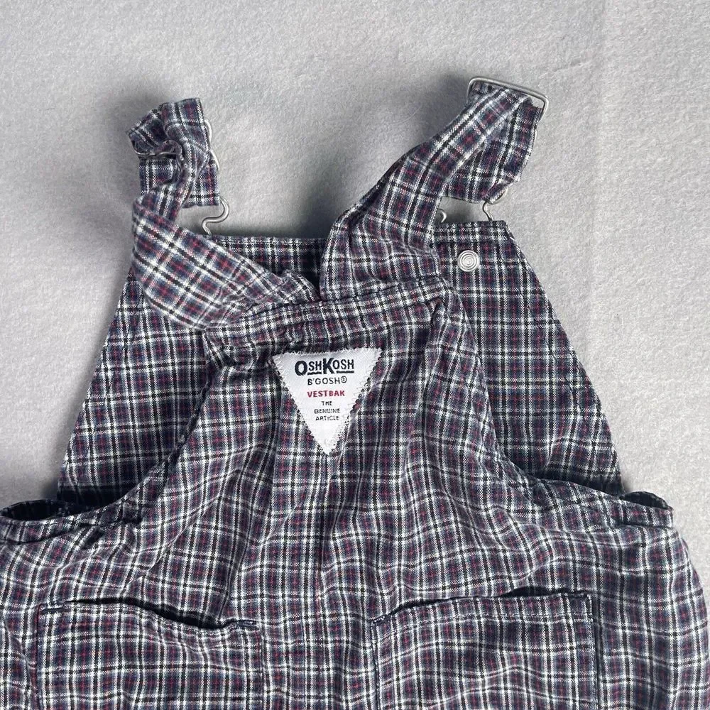 Osh‎ Kosh B'Gosh Overall One Piece Infant Sz 24 Months Plaid
